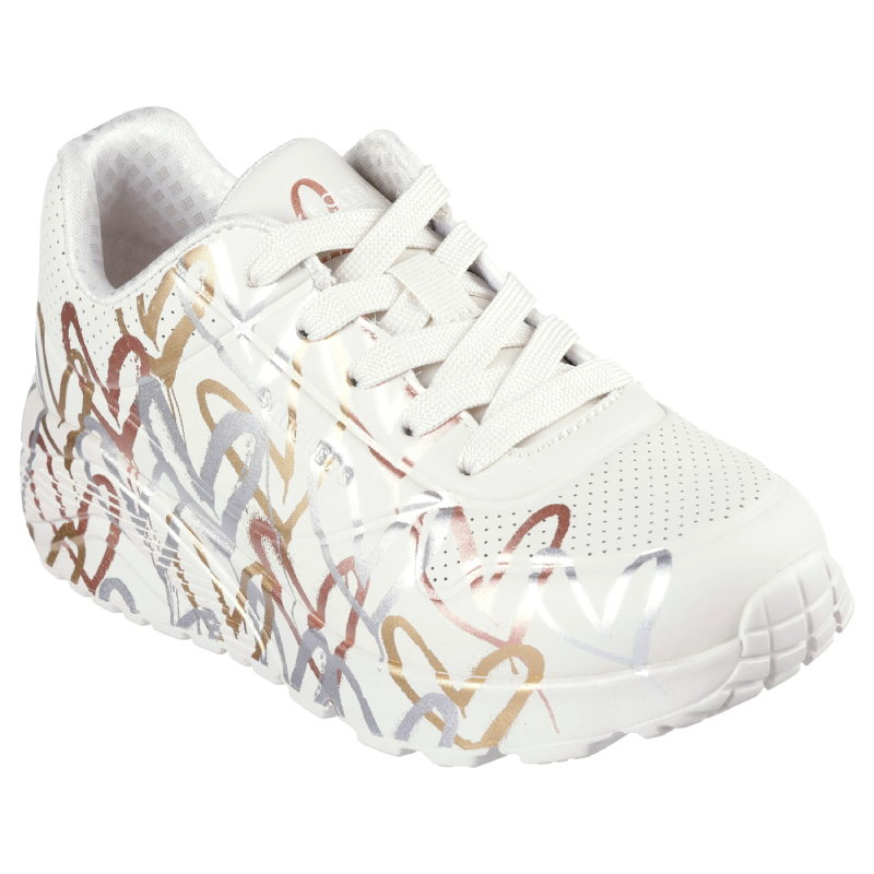 Chaussures Skechers Street™ x JGoldcrown : UNO Lite – Metallic Love (Enfant)